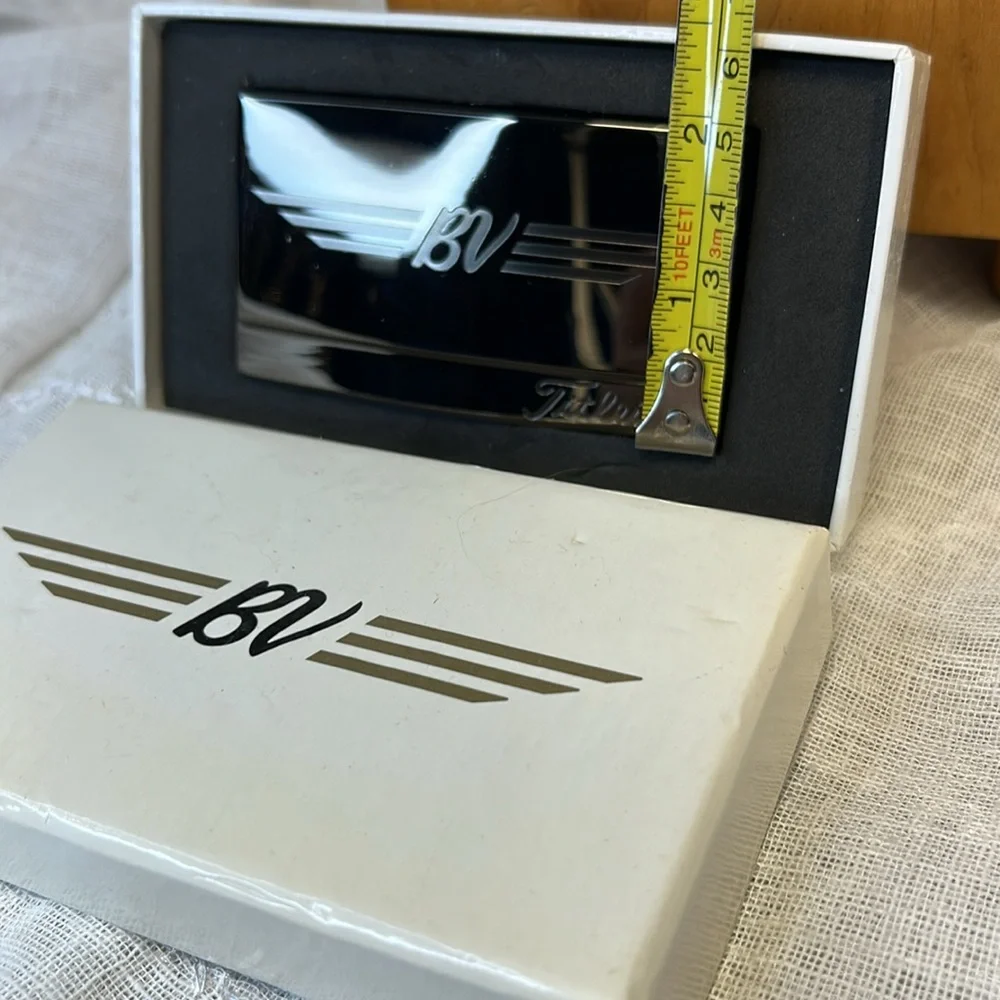 New in Box Titleist Bob Vokey belt buckle dark stainless steel